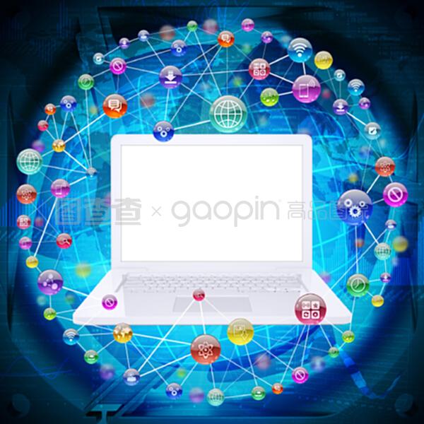 筆記本電腦與應用程序圖標 驅動現代數字體驗的技術開發探索